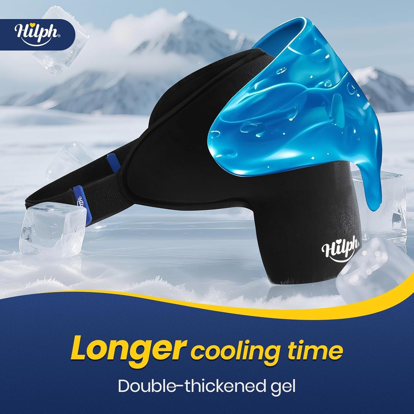 Shoulder Ice Pack Wrap for Rotator Cuff and Arm, Reusable Double-Layer Gel Cold Wrap with Compression for Targeted Area, Easy to Put on & Take Off, Flexible Fit for Men & Women, Medium