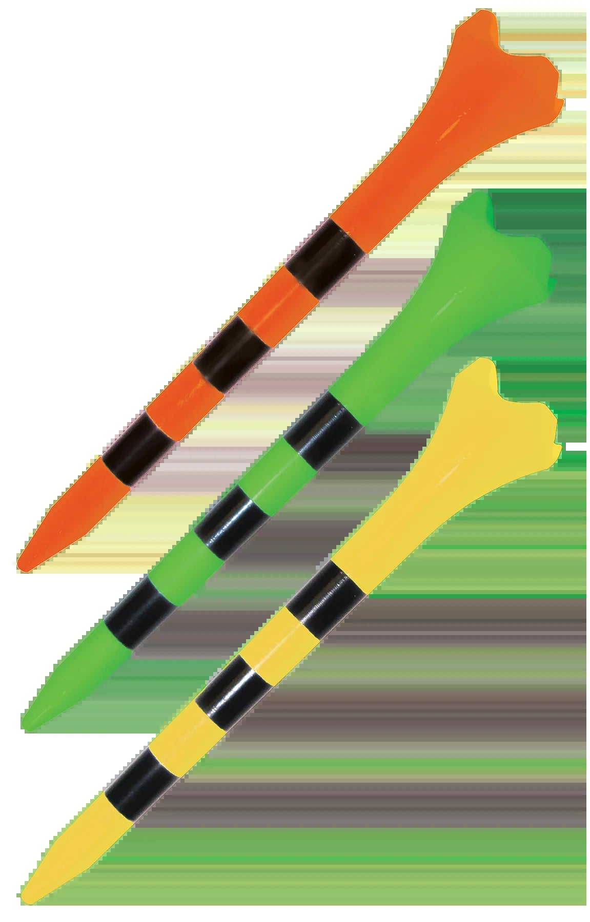 Pride Performance 3-1/4" Striped Fruit Mix Plastic Golf Tee, 25 Count