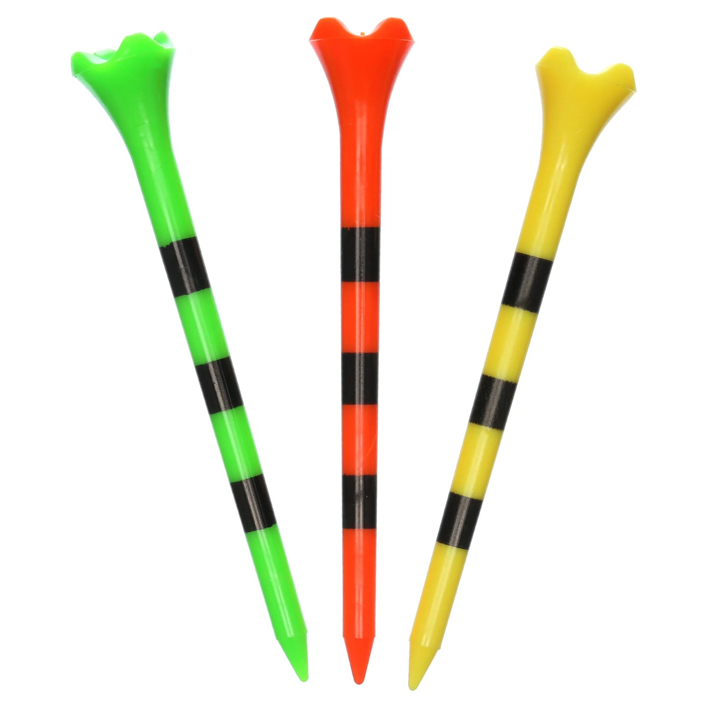 Pride Performance 3-1/4" Striped Fruit Mix Plastic Golf Tee, 25 Count
