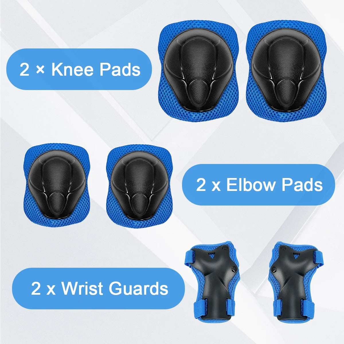 Kids Bike Helmet, Toddler Helmet for Ages 8-14 Boys Girls with Sports Protective Gear Set Knee Elbow Wrist Pads for Skateboard Cycling Scooter Rollerblading