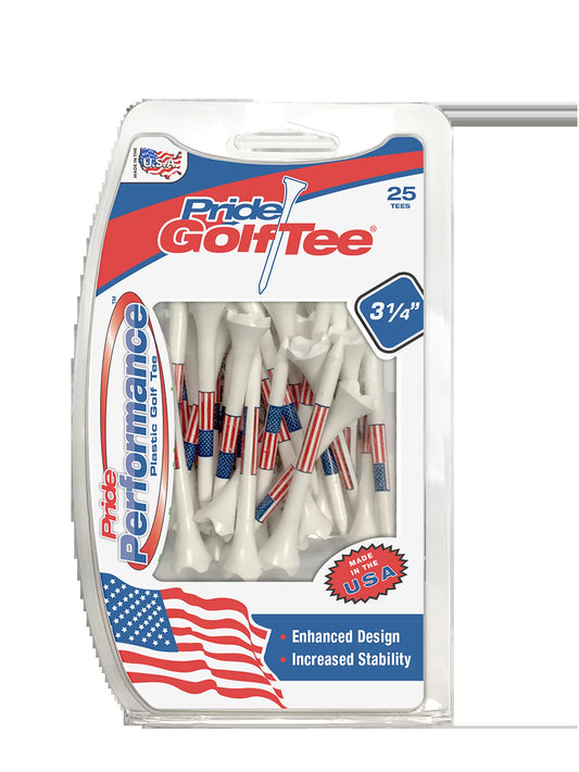 Pride Performance Flag Plastic Golf Tees 3.25", 25 Count