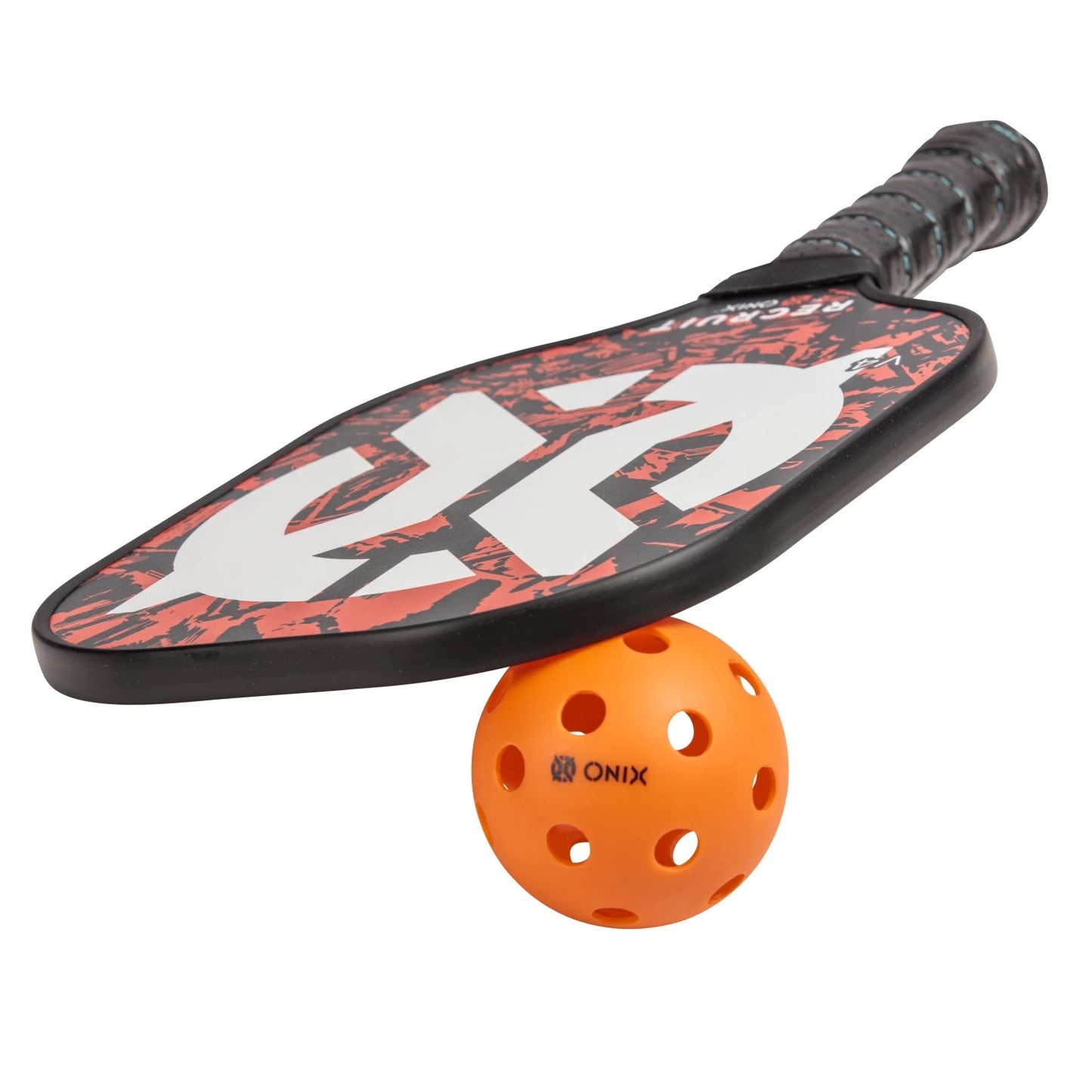 (3 Pack) Recruit by  Pickleball Polypropylene Core V4 Paddle for All Ages and Skill Levels, Orange/Black, 7.6 Oz, New