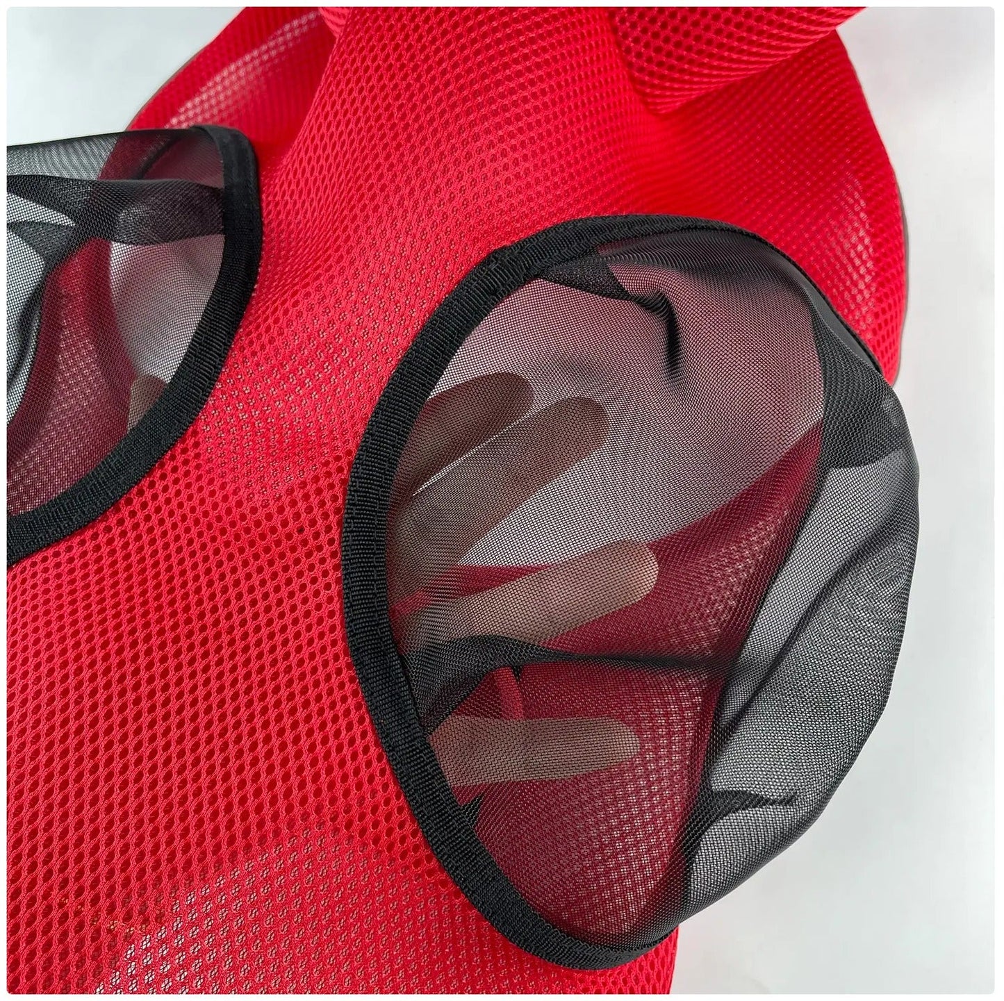 Breathable Mesh Horse Fly Mask with Dust - Proof & Reflective Strip Design
