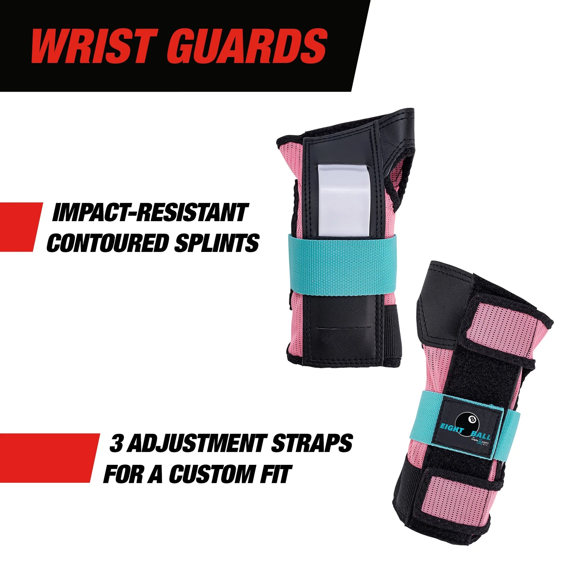 3 Pack Child Knee Pads and Elbow Pads for Bike, Skate, and Scooter, Shaved Ice