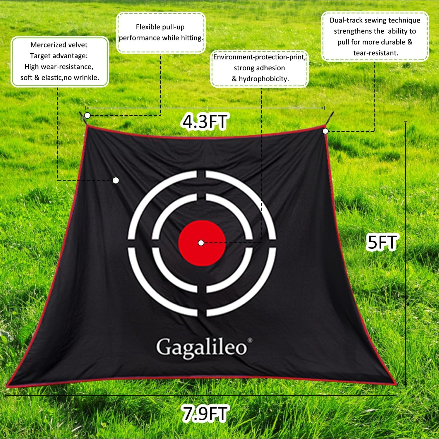 Golf Practice Net - Including Real Balls/Turf Mat/Tees/Hat/Target/Bag: Gift for Mens Golf Lovers - Indoor Outdoor Backyard Use