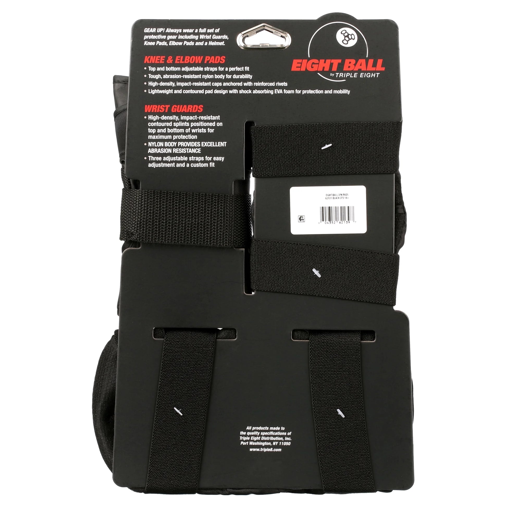 Black Pads, for Bike, Skate, and Scooter, Adult 14+