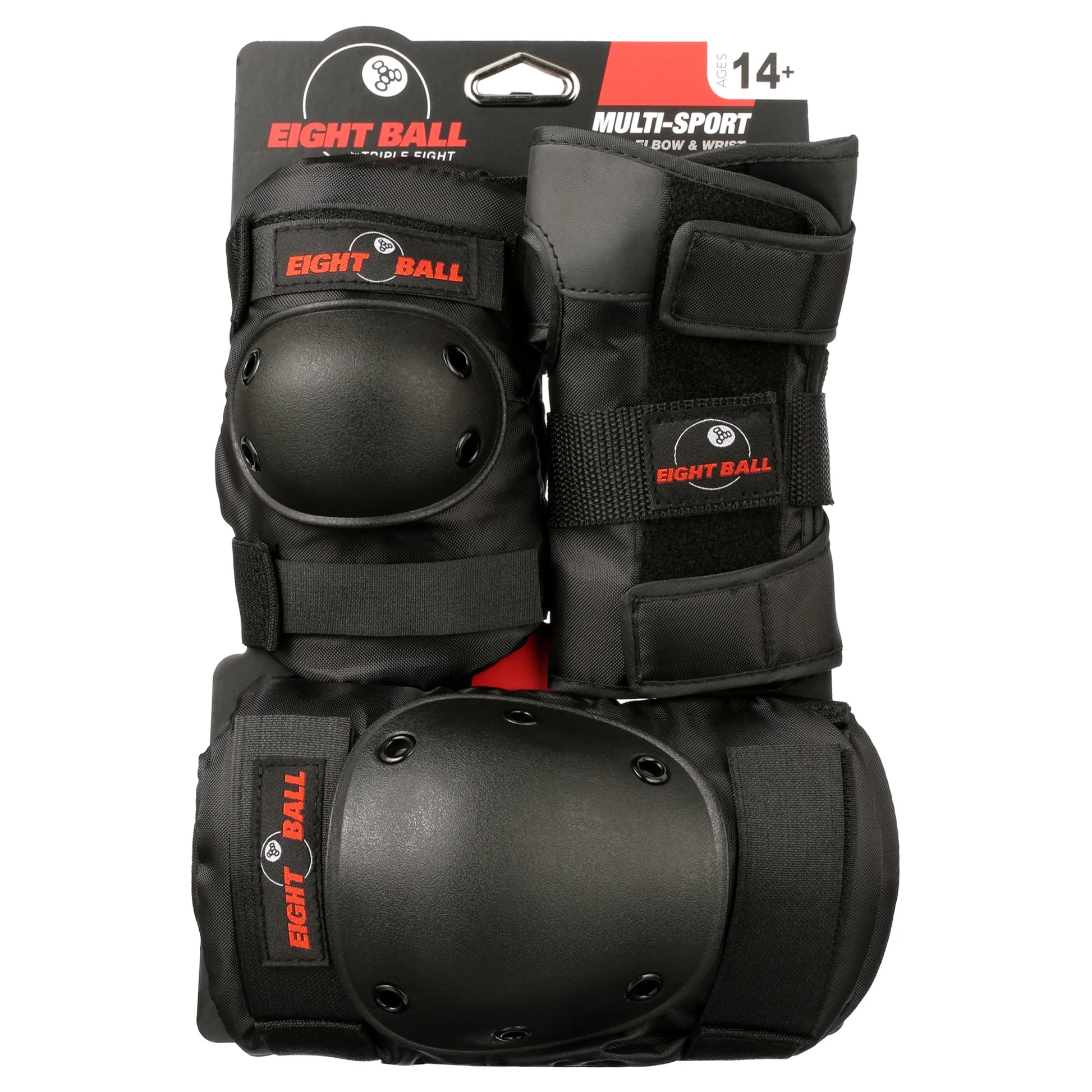 Black Pads, for Bike, Skate, and Scooter, Adult 14+