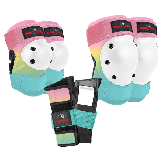 3 Pack Child Knee Pads and Elbow Pads for Bike, Skate, and Scooter, Shaved Ice